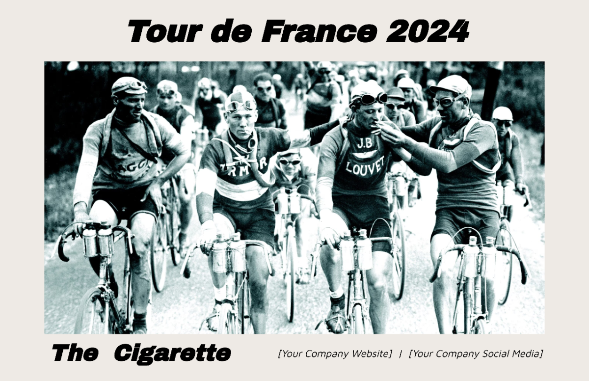 Tour De France Cigarette Poster