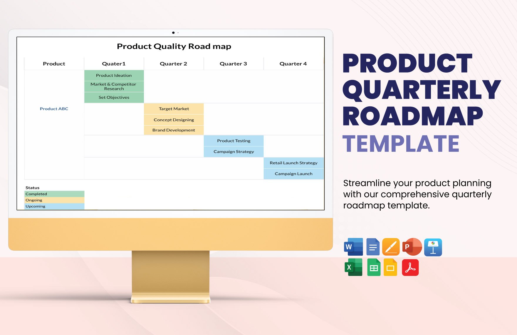 Product Quarterly Roadmap Template