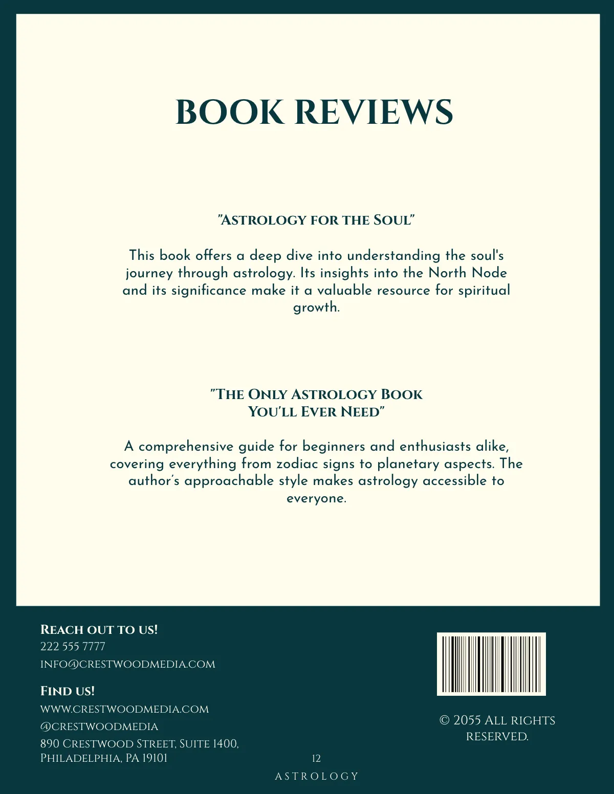 Free Astrology Magazine Template to Edit Online