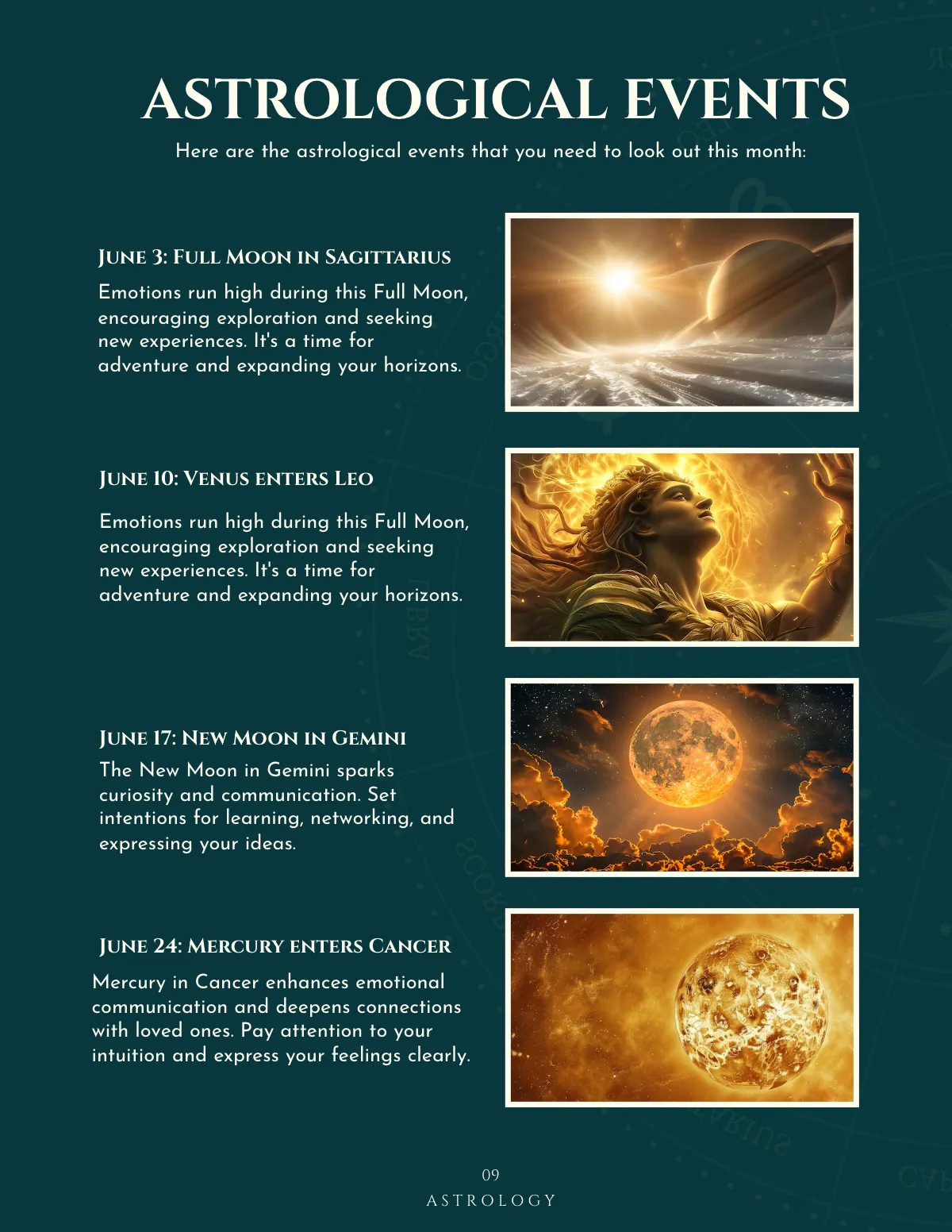 Free Astrology Magazine Template to Edit Online