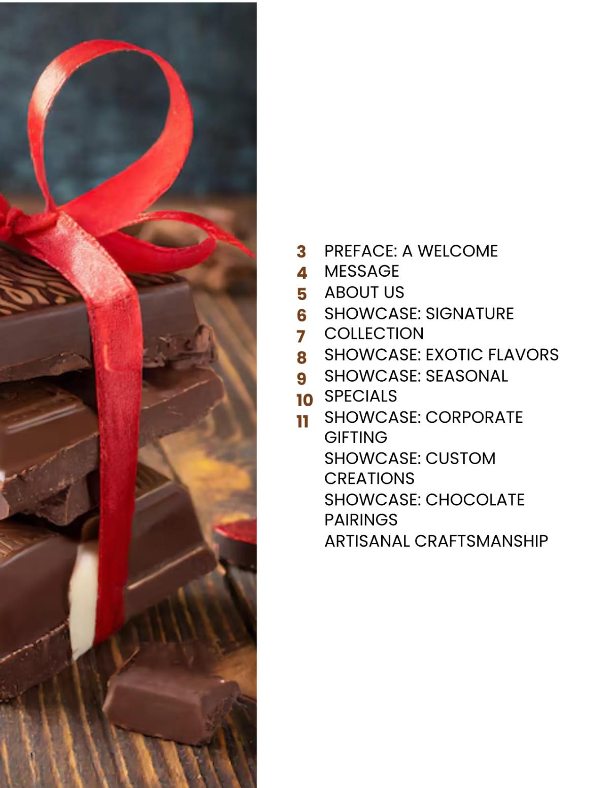 Free Chocolate Catalog Template to Edit Online