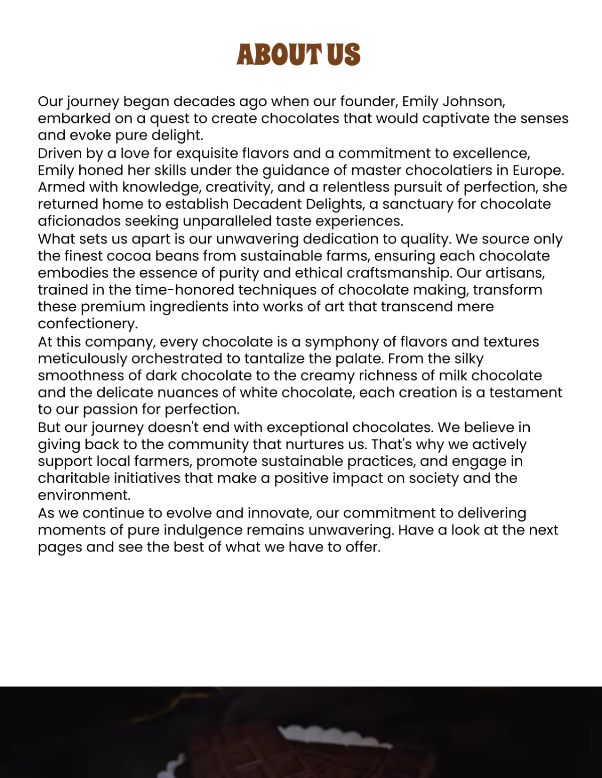 Free Chocolate Catalog Template to Edit Online