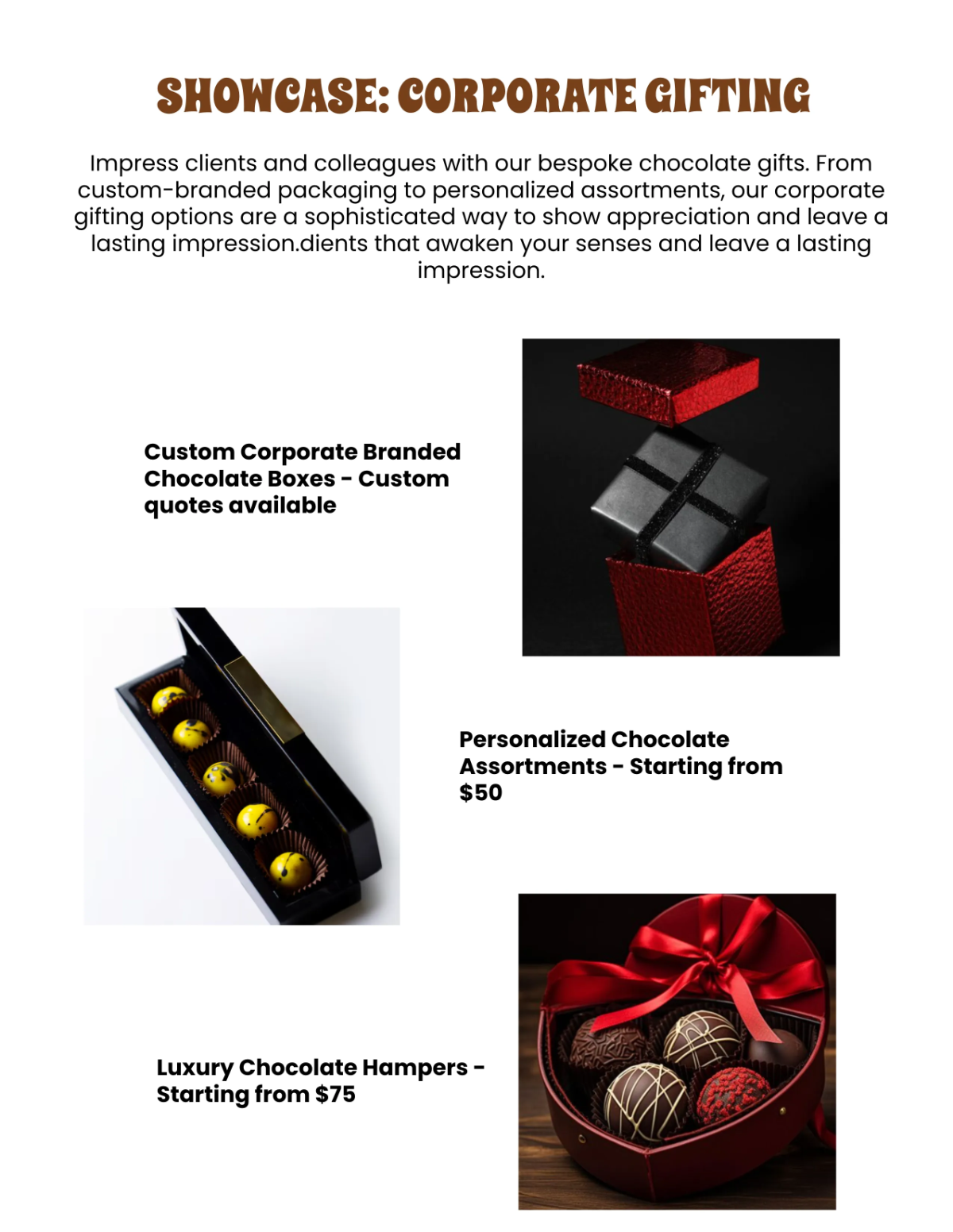 Free Chocolate Catalog Template to Edit Online