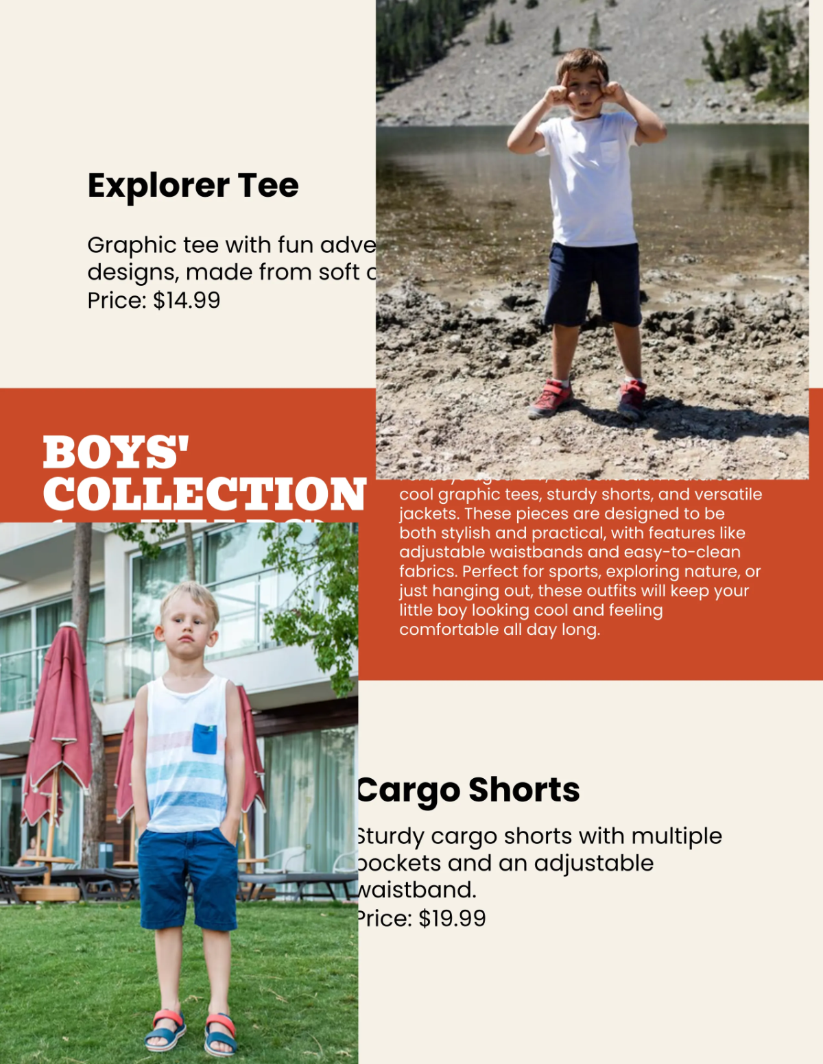 Free Kids Fashion Catalog Template to Edit Online