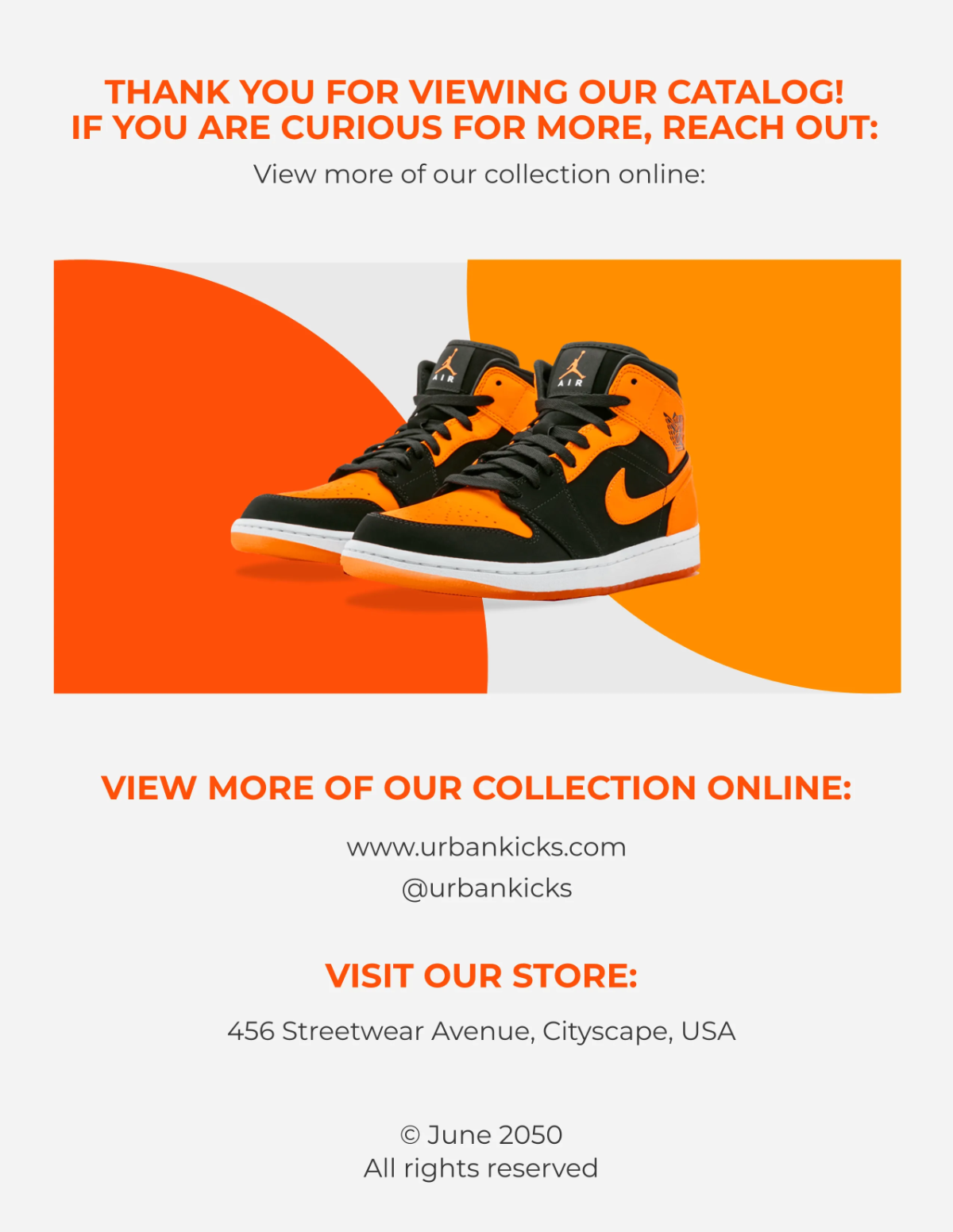 Free Sneakers Catalog Template to Edit Online