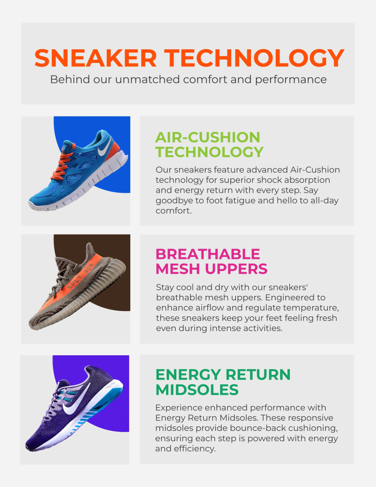 Free Sneakers Catalog Template to Edit Online