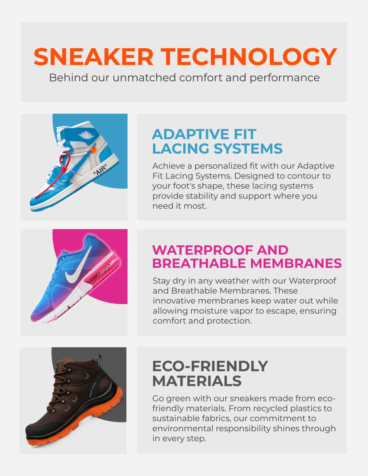 Free Sneakers Catalog Template to Edit Online