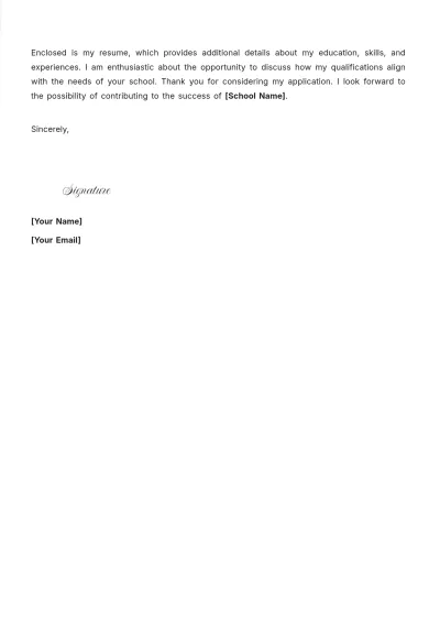 Free Assistant Educator Cover Letter For Job Application to Edit Online