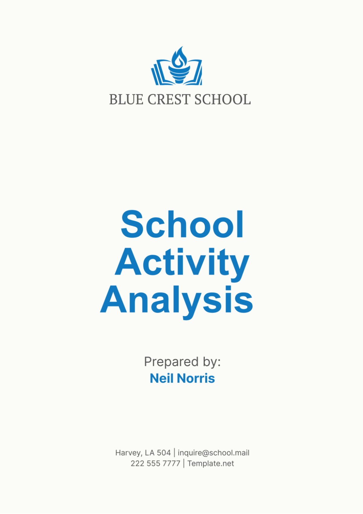 School Activity Analysis Template - Edit Online & Download