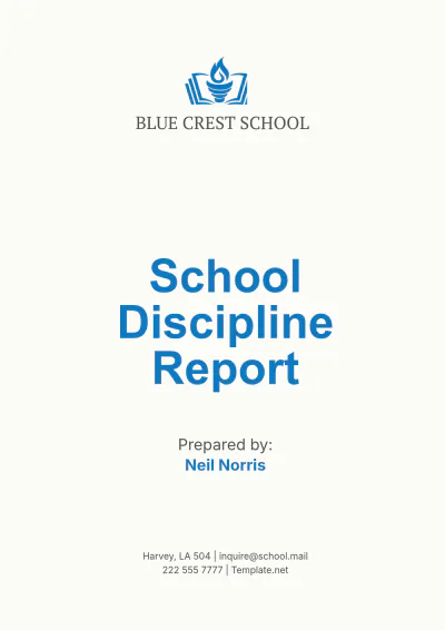 Free School Discipline Report Template to Edit Online
