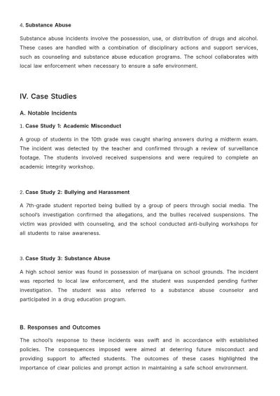 Free School Discipline Report Template to Edit Online