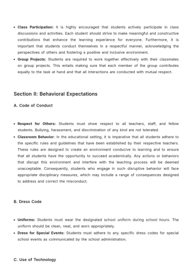 Free Middle School Student Contract Template to Edit Online