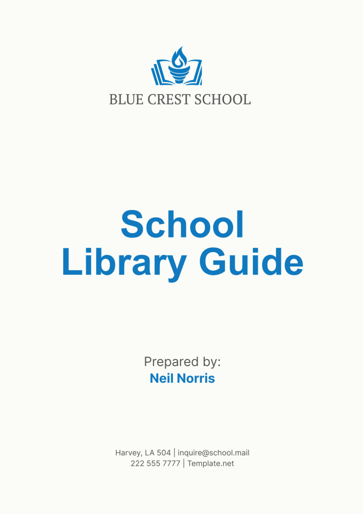 Free School Library Guide Template - Edit Online & Download | Template.net