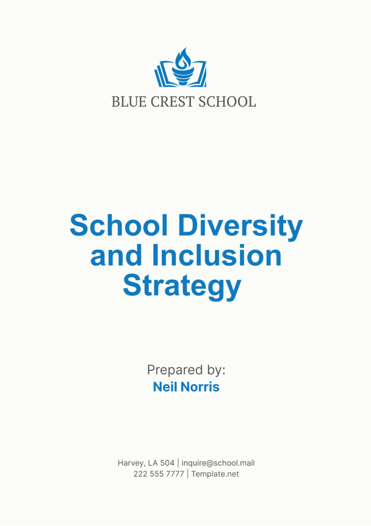 School Diversity and Inclusion Strategy Template - Edit Online & Download