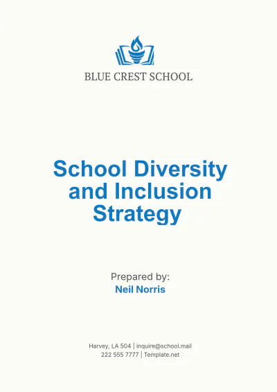 Free School Diversity and Inclusion Strategy Template to Edit Online