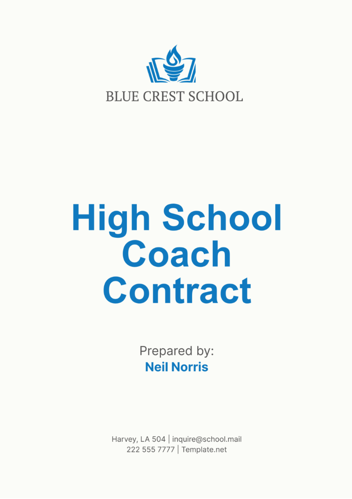 High School Coach Contract Template - Edit Online & Download