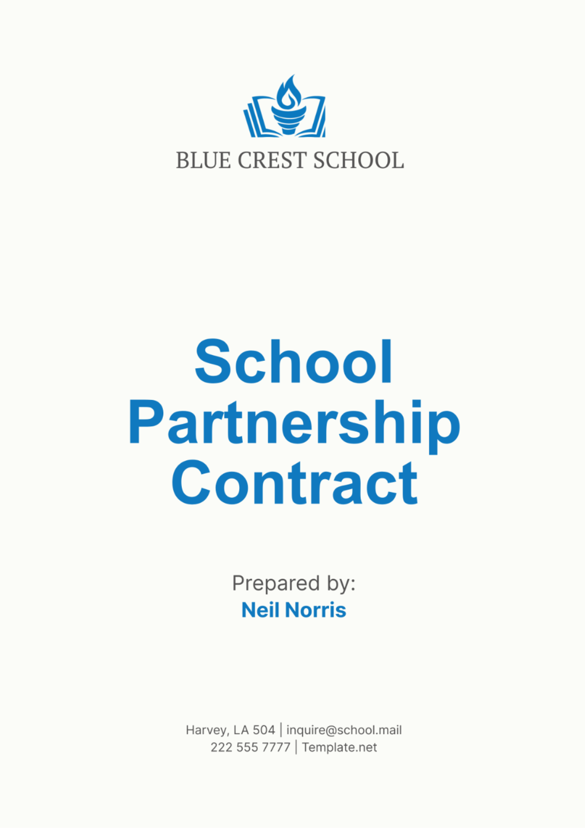 School Partnership Contract Template - Edit Online & Download