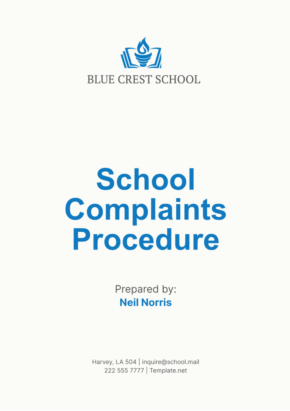 School Complaints Procedure Template - Edit Online & Download