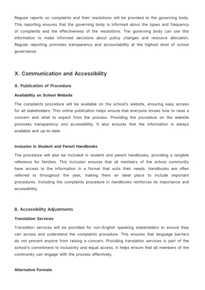 Free School Complaints Procedure Template to Edit Online