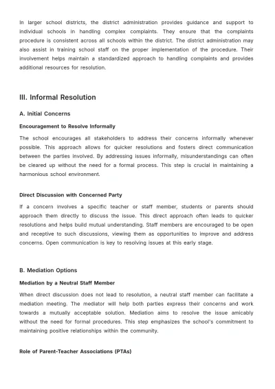 Free School Complaints Procedure Template to Edit Online