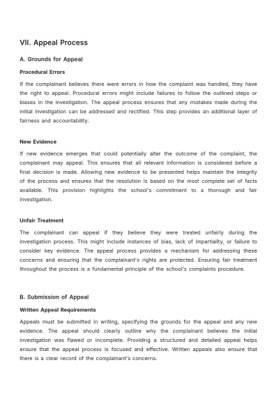 Free School Complaints Procedure Template to Edit Online