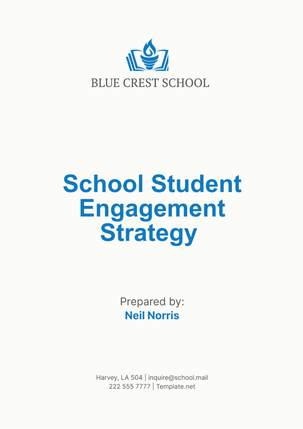 School Student Engagement Strategy Template - Edit Online & Download