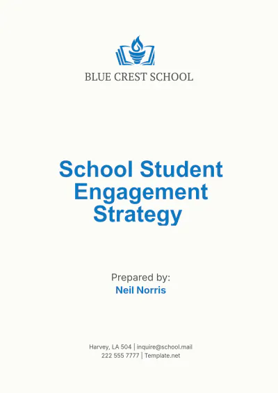 Free School Student Engagement Strategy Template to Edit Online