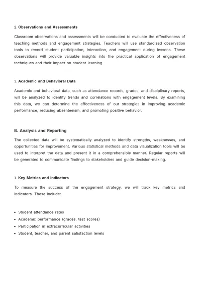 Free School Student Engagement Strategy Template to Edit Online