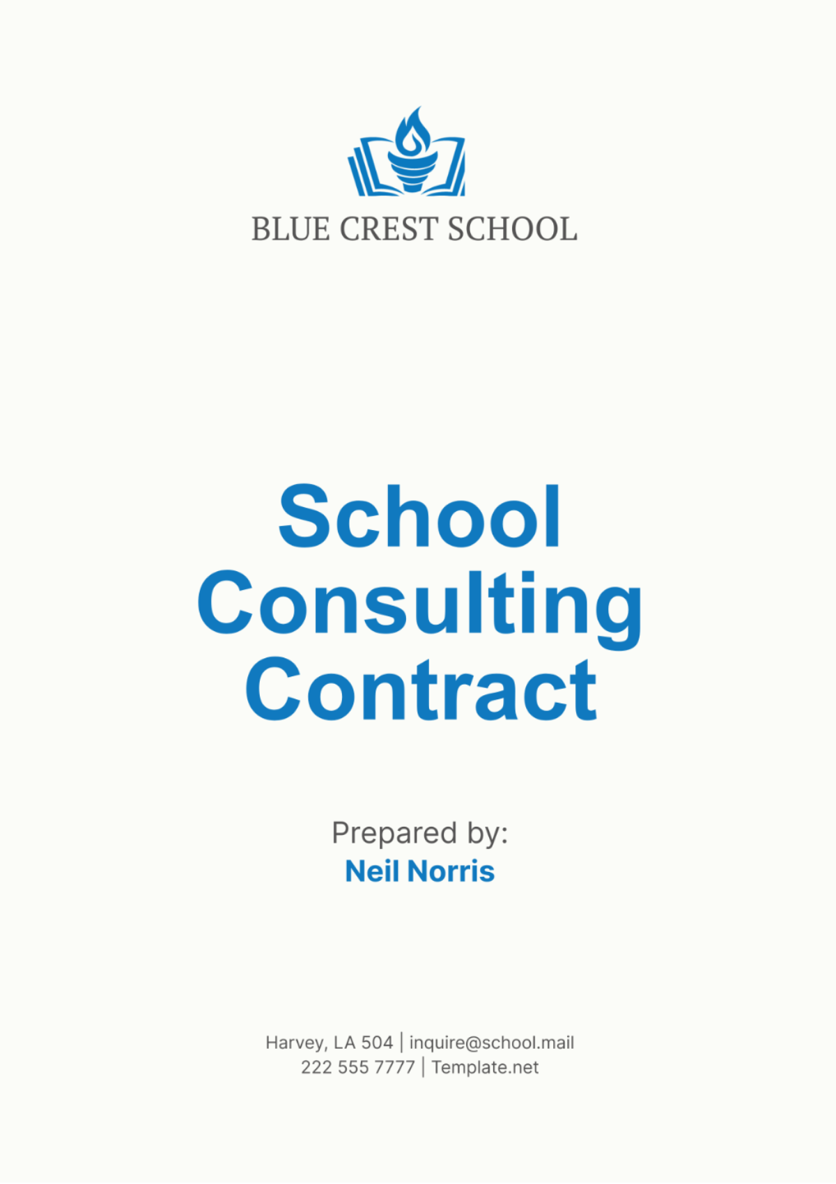 School Consulting Contract Template - Edit Online & Download