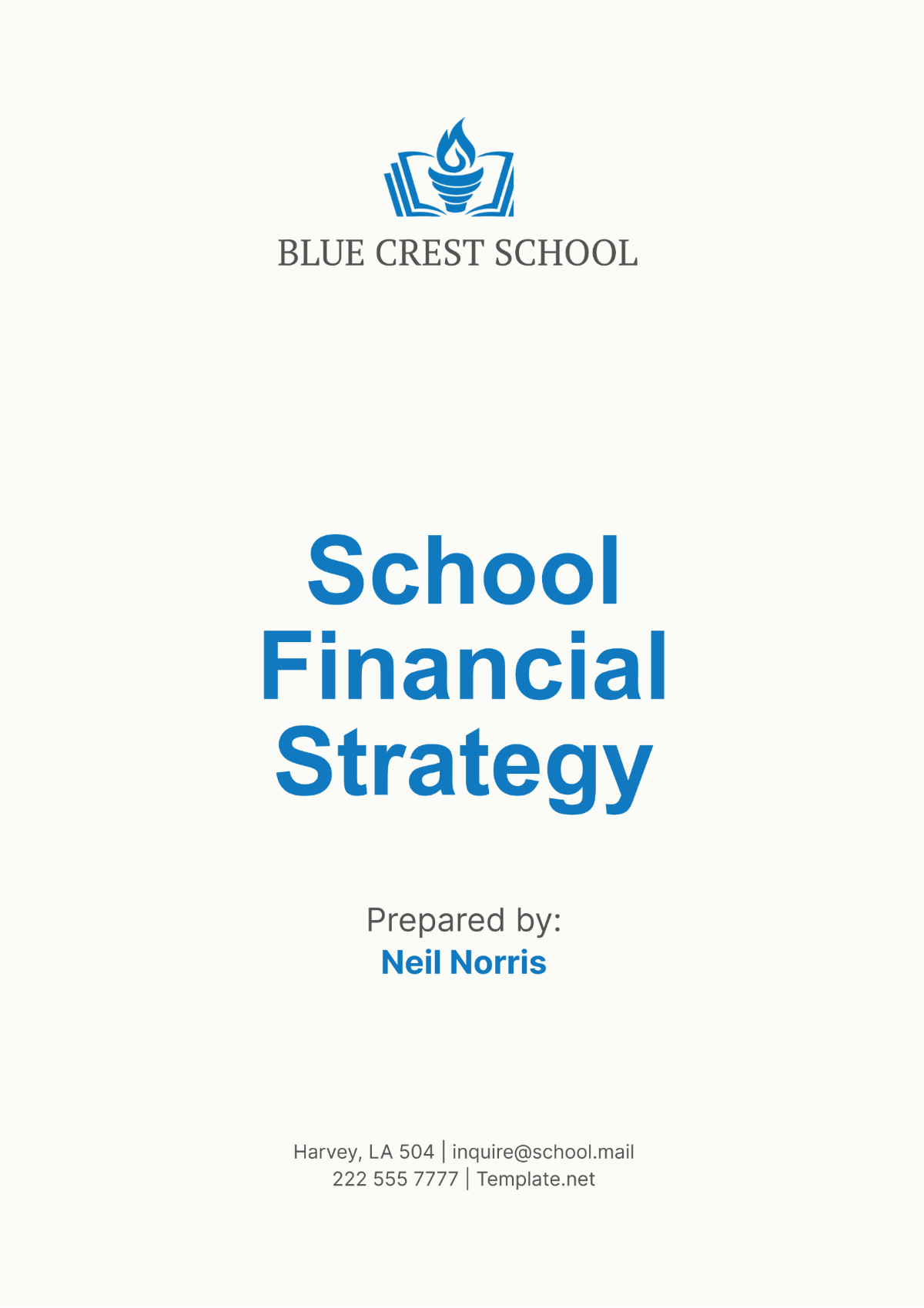 School Financial Strategy Template - Edit Online & Download