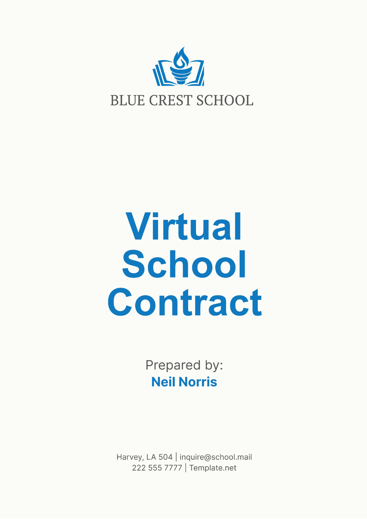 Virtual School Contract Template - Edit Online & Download