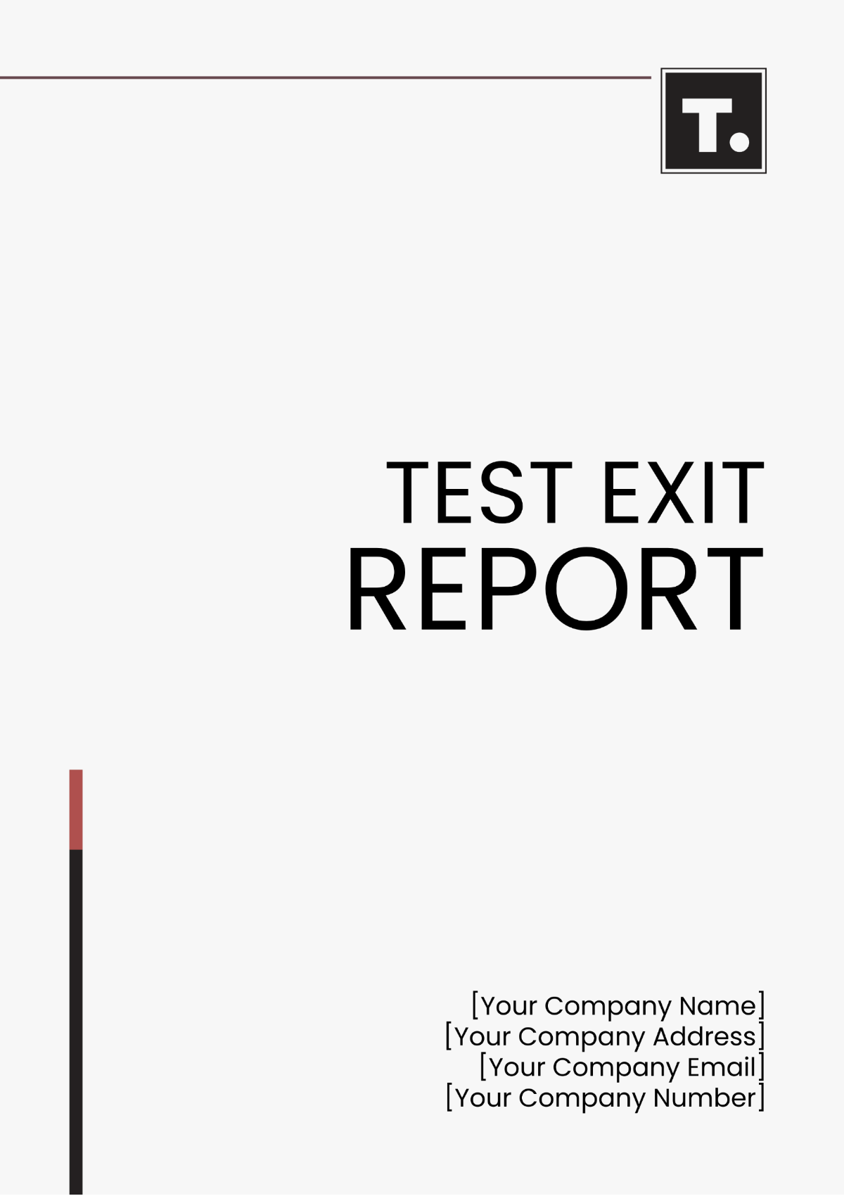 Test Exit Report Template - Edit Online & Download