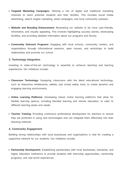 Free School Growth Strategy Template to Edit Online