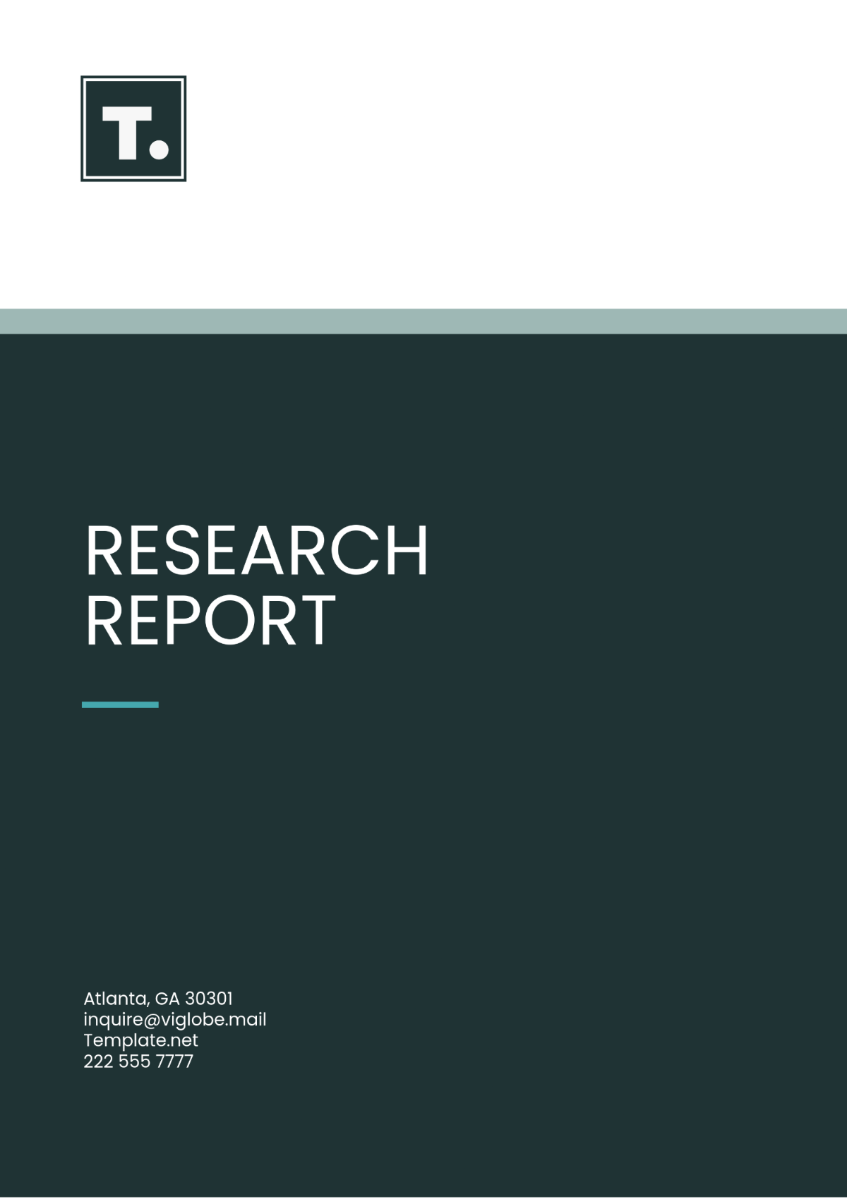 Free Printable Research Report Template