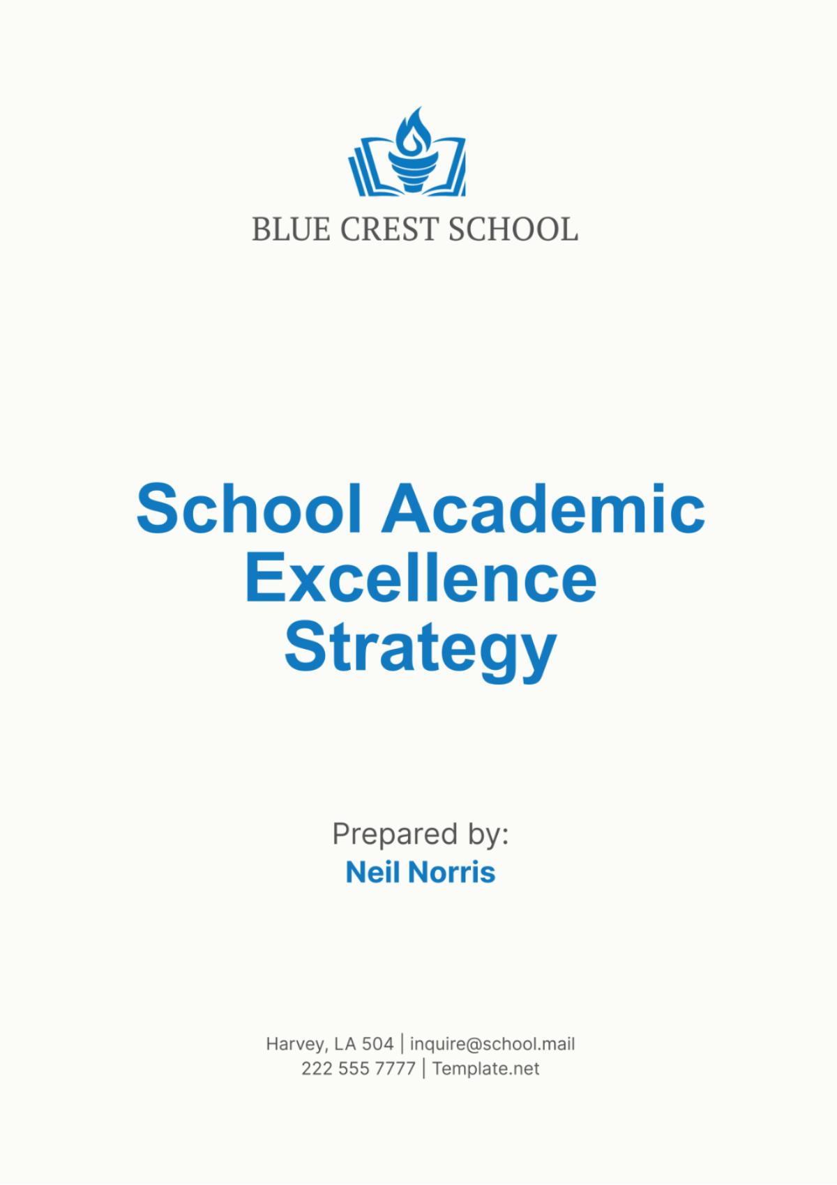 School Academic Excellence Strategy Template - Edit Online & Download