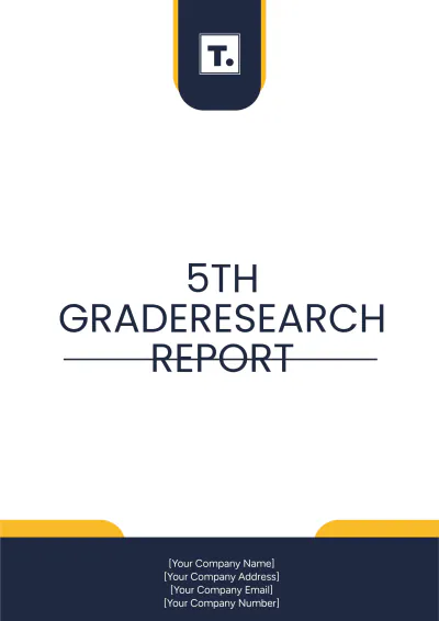 Free 5th Grade Research Report Template to Edit Online
