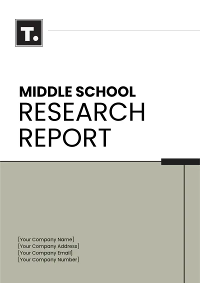 Free Middle School Research Report Template to Edit Online