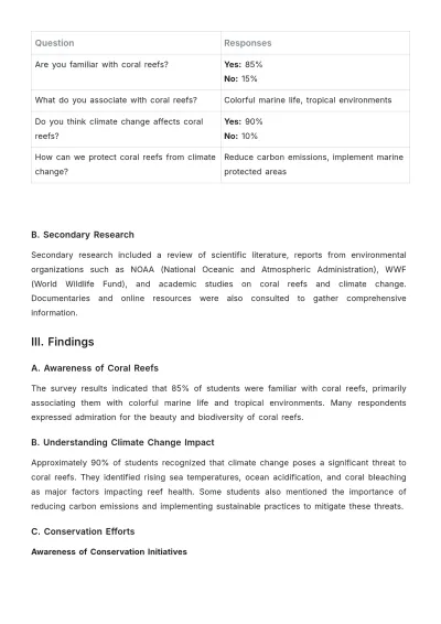 Free Middle School Research Report Template to Edit Online