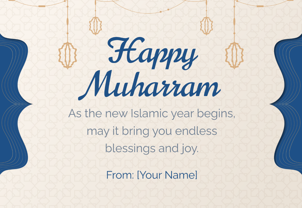 Happy Muharram Card