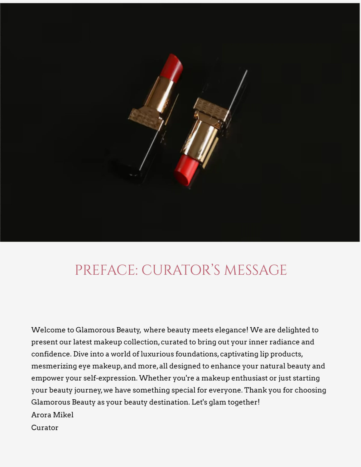 Free Make-up Product Catalog Template to Edit Online