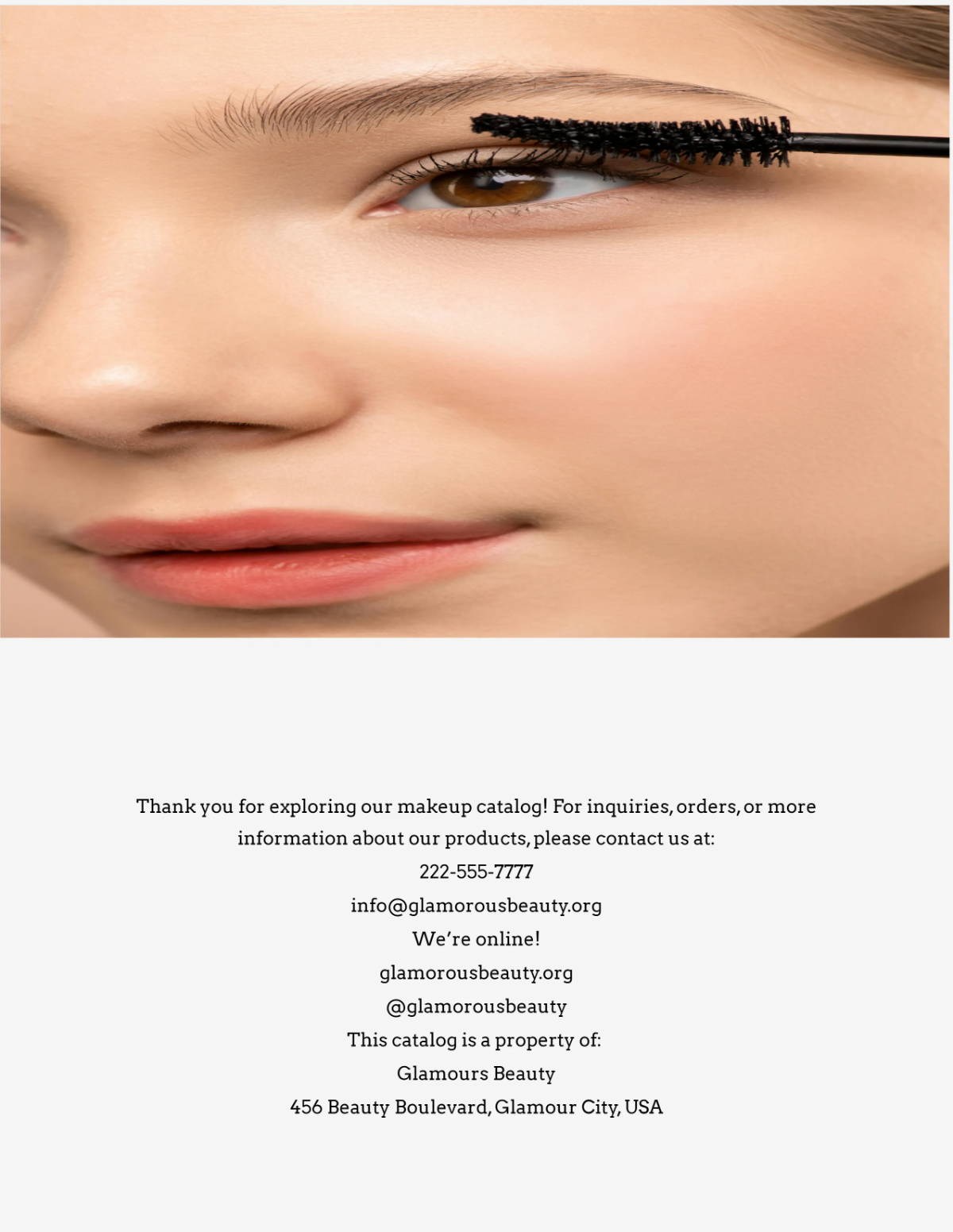 Free Make-up Product Catalog Template to Edit Online