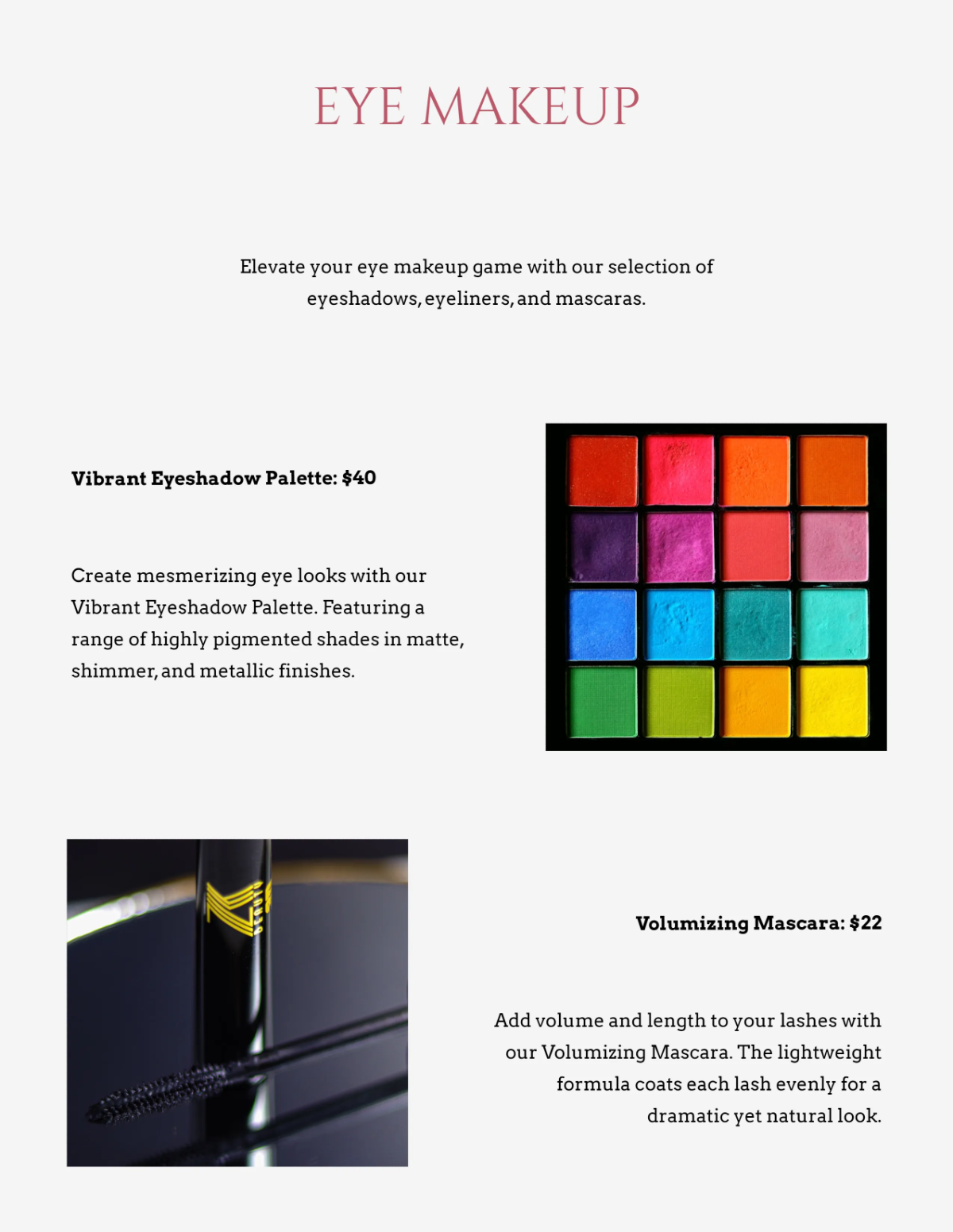 Free Make-up Product Catalog Template to Edit Online