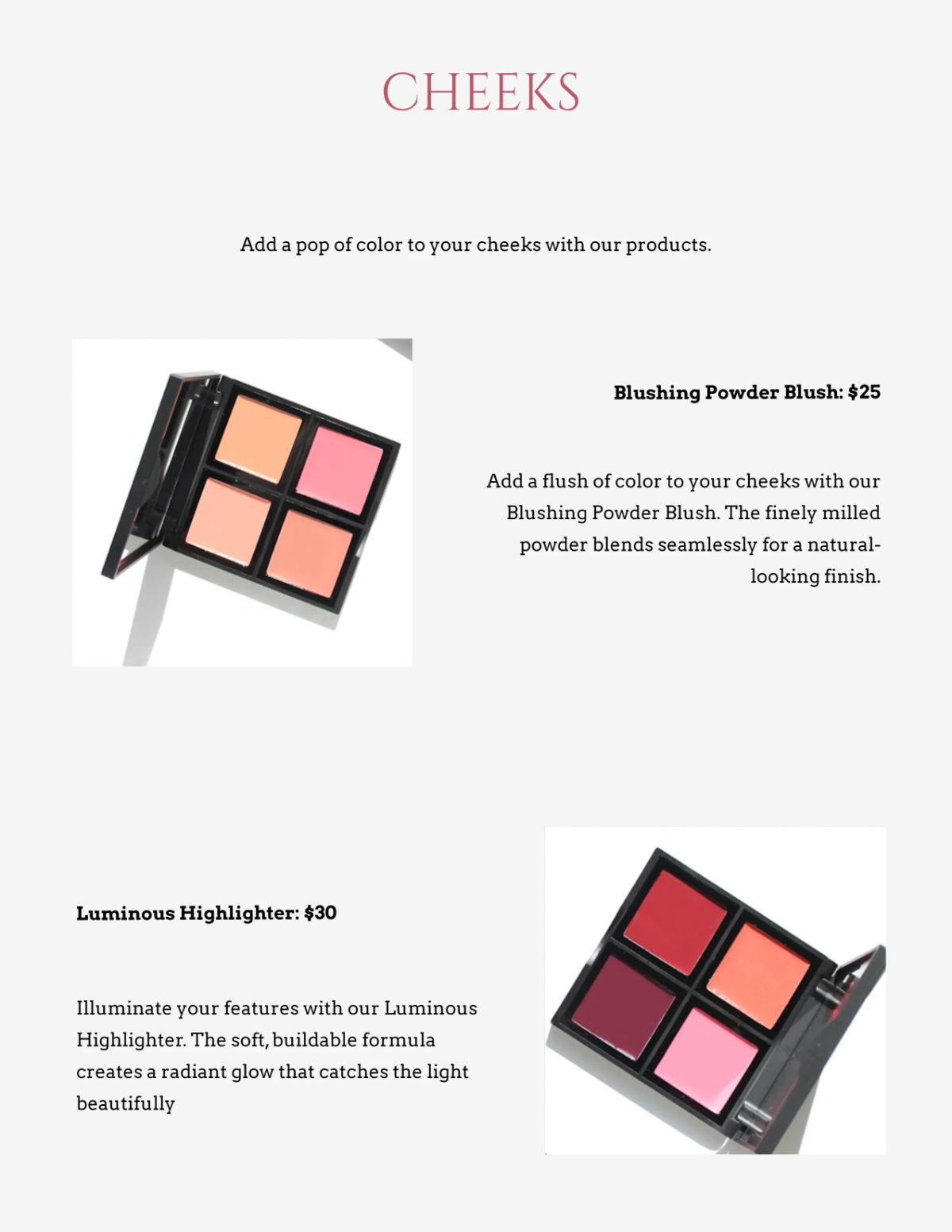 Free Make-up Product Catalog Template to Edit Online
