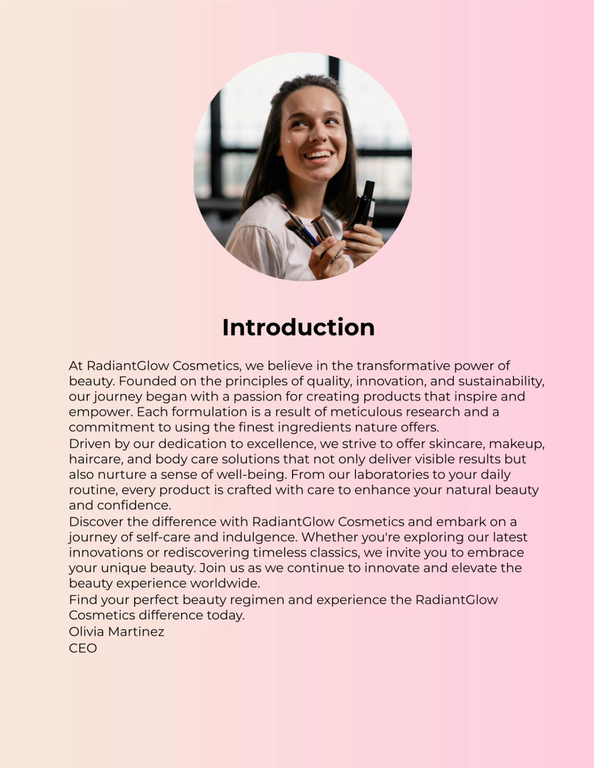 Free Cosmetic Product Catalog Template to Edit Online