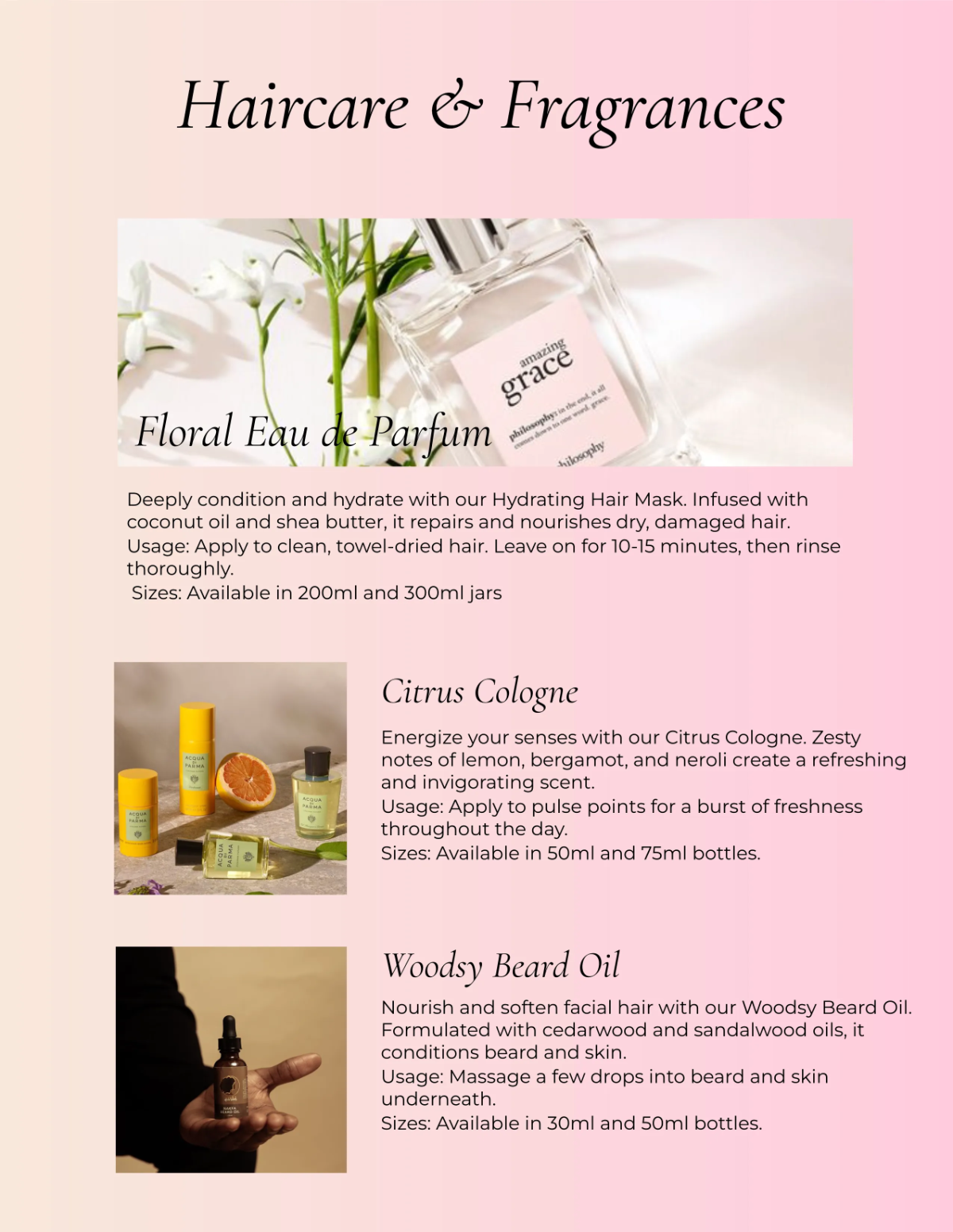 Free Cosmetic Product Catalog Template to Edit Online