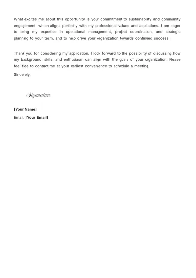 Free Assistant Director Cover Letter For Job to Edit Online