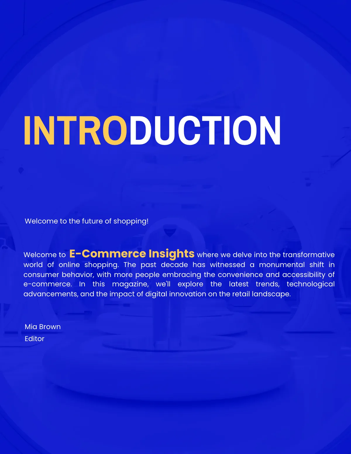 Free E-Commerce Magazine Template to Edit Online