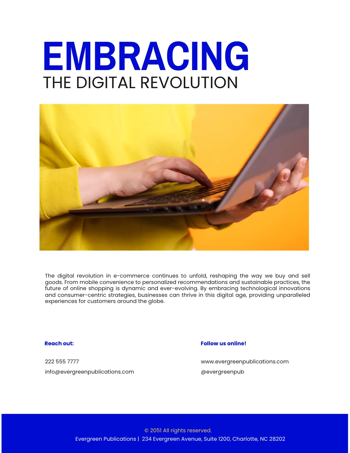 Free E-Commerce Magazine Template to Edit Online