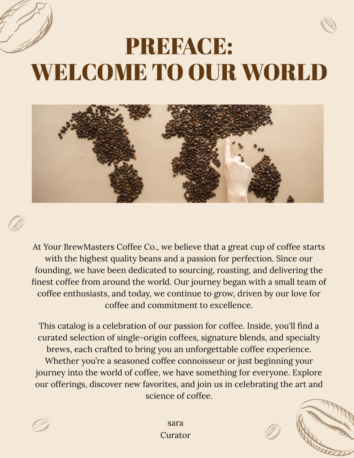 Free Coffee Catalog Template to Edit Online