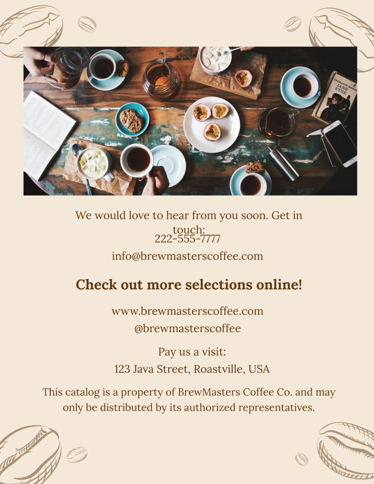 Free Coffee Catalog Template to Edit Online
